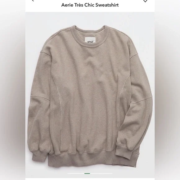 Aerie NWT Sweatshirt Tres Chic Medium - Picture 2 of 3
